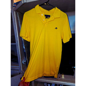 Men's Aeropostale Polo Shirt Size: Unknown Yellow with Blue Accents